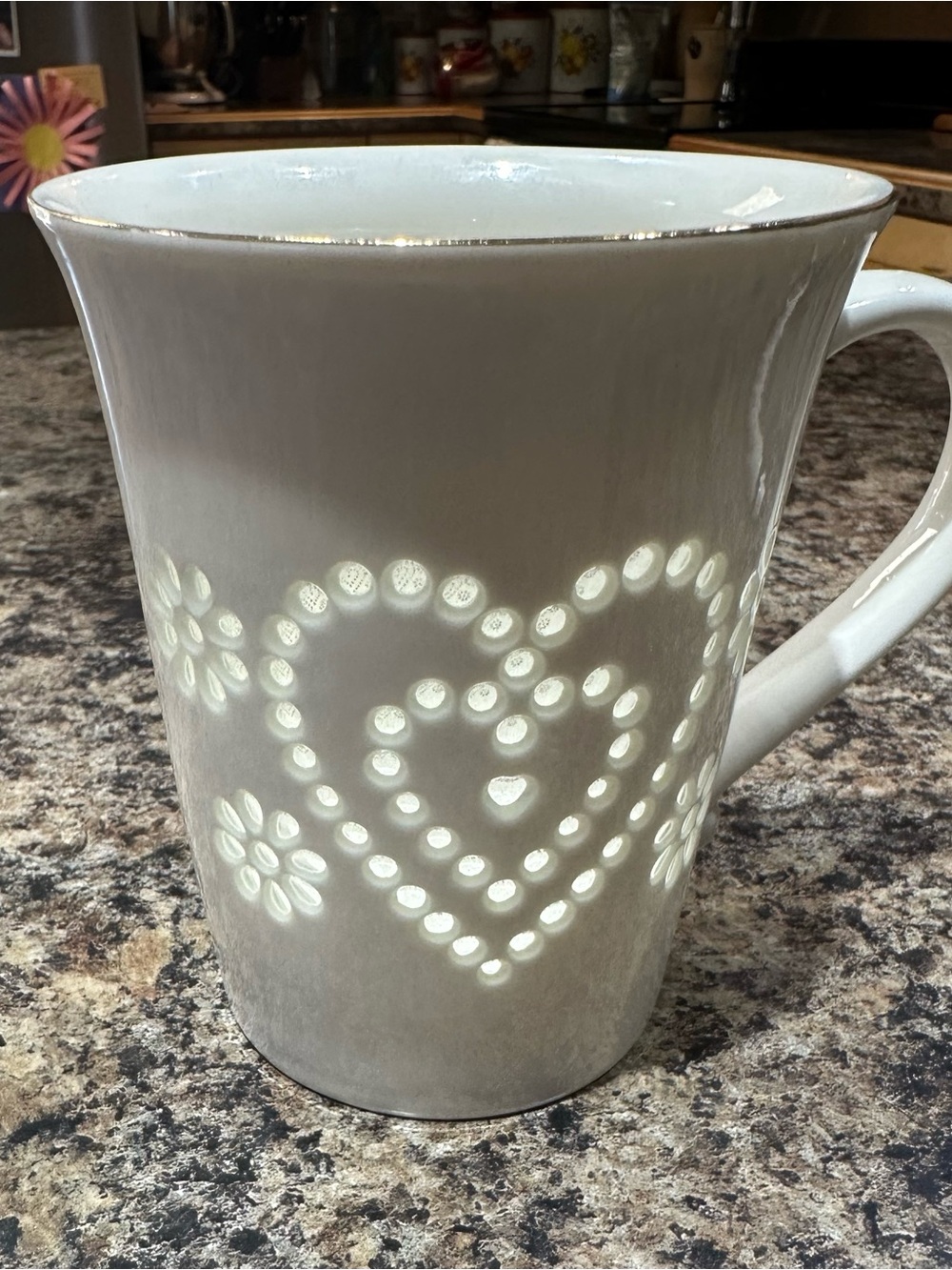 Ganz off White coffee mug